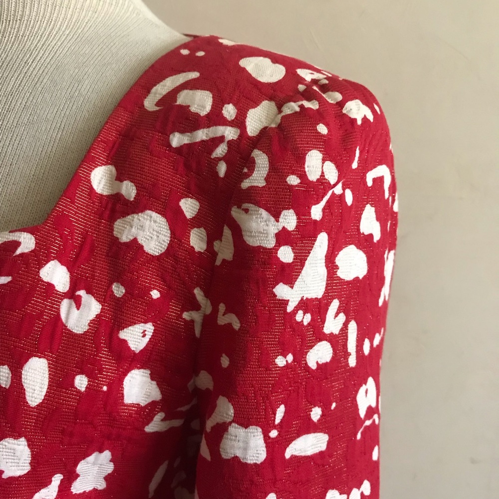 Vintage Teri Jon Red and White Blazer - Picture 5 of 7